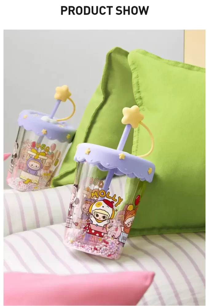 POP BEAN Paie de Petrecere în Pijama cu Dublu Strat, Paie Mișcătoare POP BEAN Paie de Petrecere în Pijama cu Dublu Strat, Paie Mișcătoare