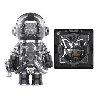 Pop Mart x CLOT Mega Space Molly Black Alienegra Set 400% + Set de pictură stereoscopică 3D
