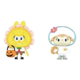 Pop Mart x Spongebob Monștrii Labubu „Jack O’Lantern și Obraji Sandy x Pato”