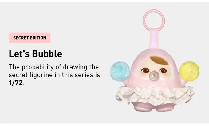 PUCKY BEANIE SERIA BUBBLE UP – Cutie de jaluzele cu pandantiv de pluș