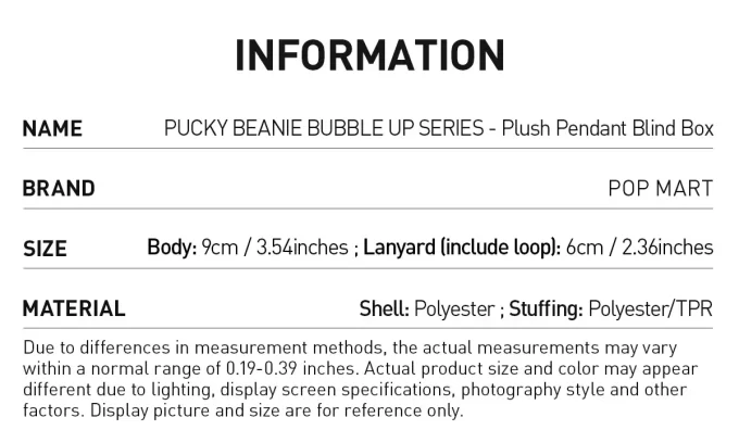 PUCKY BEANIE SERIA BUBBLE UP – Cutie de jaluzele cu pandantiv de pluș