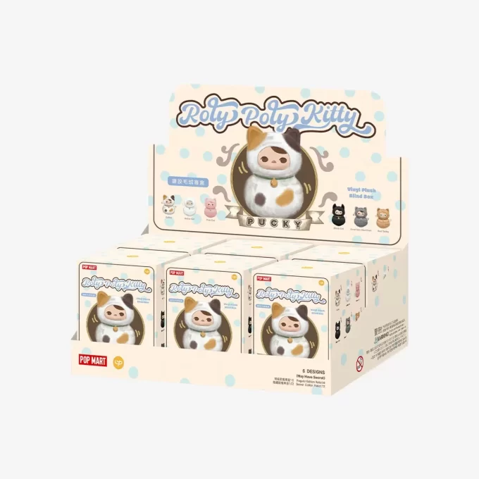 PUCKY Roly-Poly Kitty Series – Cutie de pluș din vinil