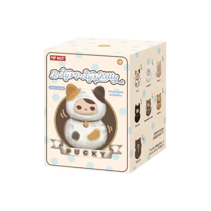 PUCKY Roly-Poly Kitty Series – Cutie de pluș din vinil