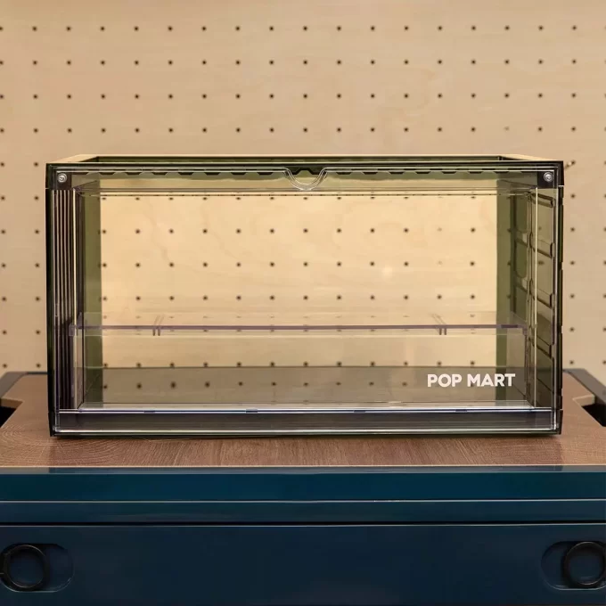 Recipient de afișare asamblat POP MART (verde transparent)