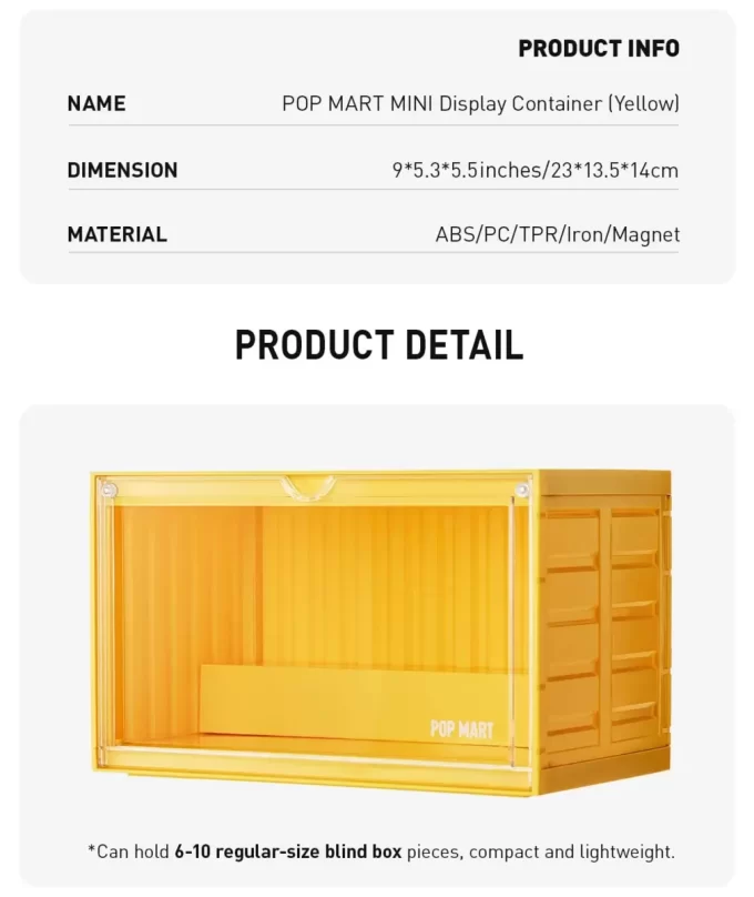 Recipient de afișare POP MART MINI