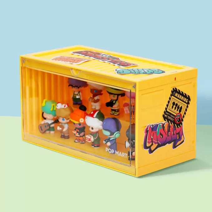 Recipient luminos POP MART (alb, galben și roz)