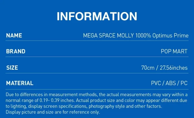 [Scanare pentru cumpărare] MEGA SPACE MOLLY 1000% OPTIMUS PRIME