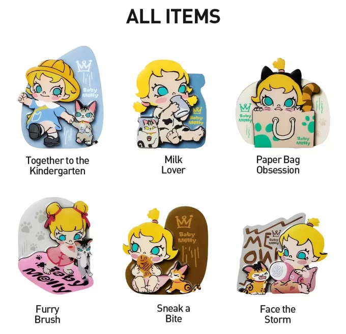 Seria Baby Molly și Baby Tabby – Cutie magnetică pentru frigider Seria Baby Molly și Baby Tabby – Cutie magnetică pentru frigider