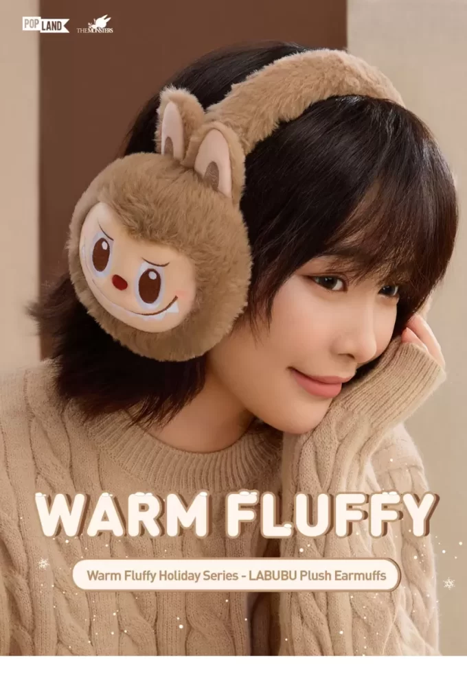 Seria caldă și pufoasă pentru sărbători – Căști de pluș LABUBU