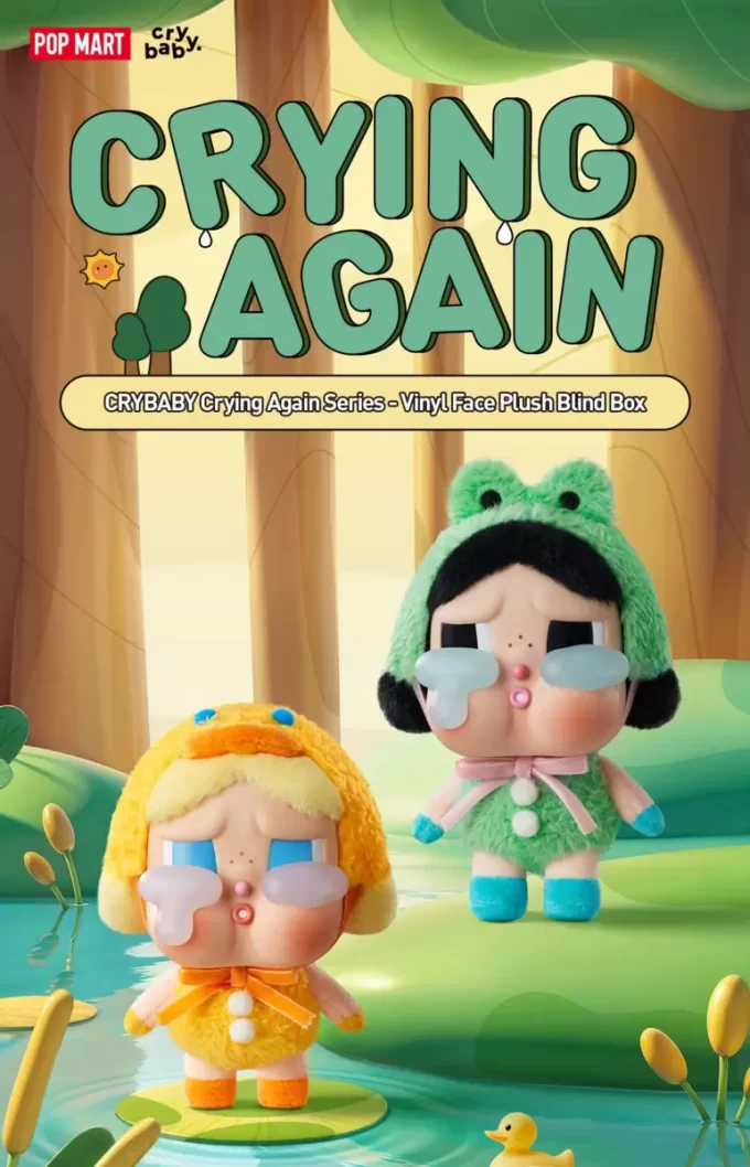 Seria CRYBABY Crying Again – Cutie de pluș cu față din vinil Seria CRYBABY Crying Again – Cutie de pluș cu față din vinil