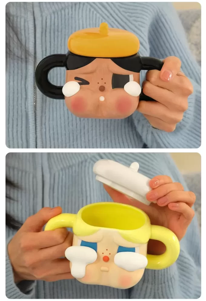 Seria CRYBABY Sad Club – Cană ceramică (maro)