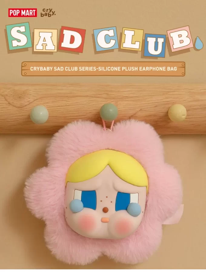Seria CRYBABY Sad Club – Husă de pluș din silicon pentru căști