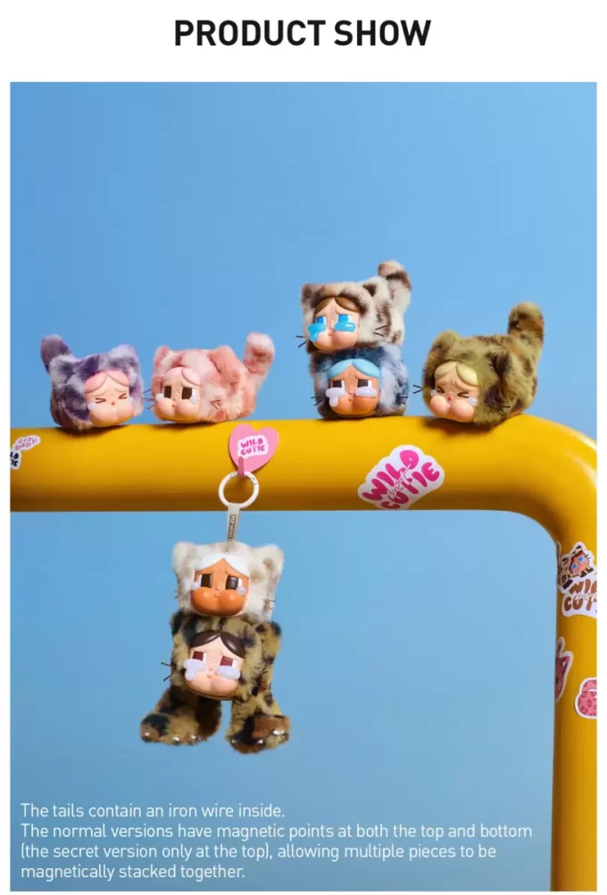 Seria CRYBABY Wild But Cutie – Cutie de vinil din pluș cu pandantiv Seria CRYBABY Wild But Cutie – Cutie de vinil din pluș cu pandantiv