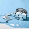 Seria DIMOO Aquarium – Geantă de mesager (Urs polar)
