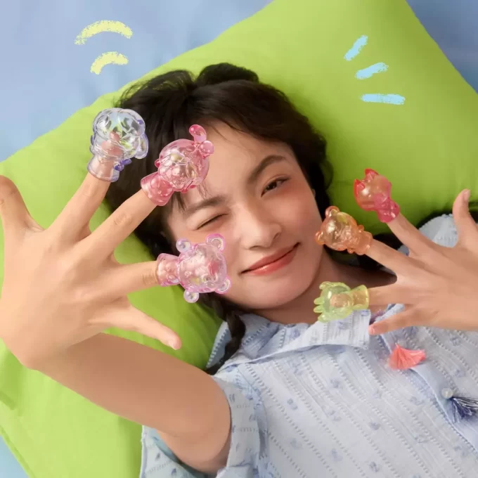 Set cutie seria de păpuși de mână POP BEAN Pijama
