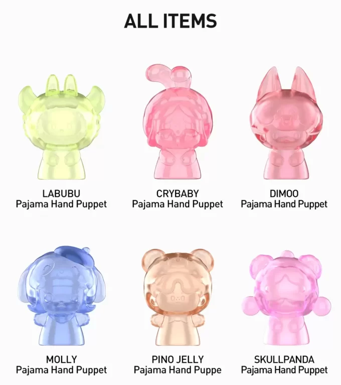 Set cutie seria de păpuși de mână POP BEAN Pijama