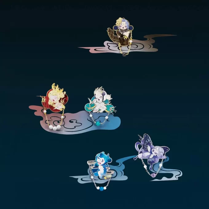 Skullpanda Agrafă de piept din seria Mirage
