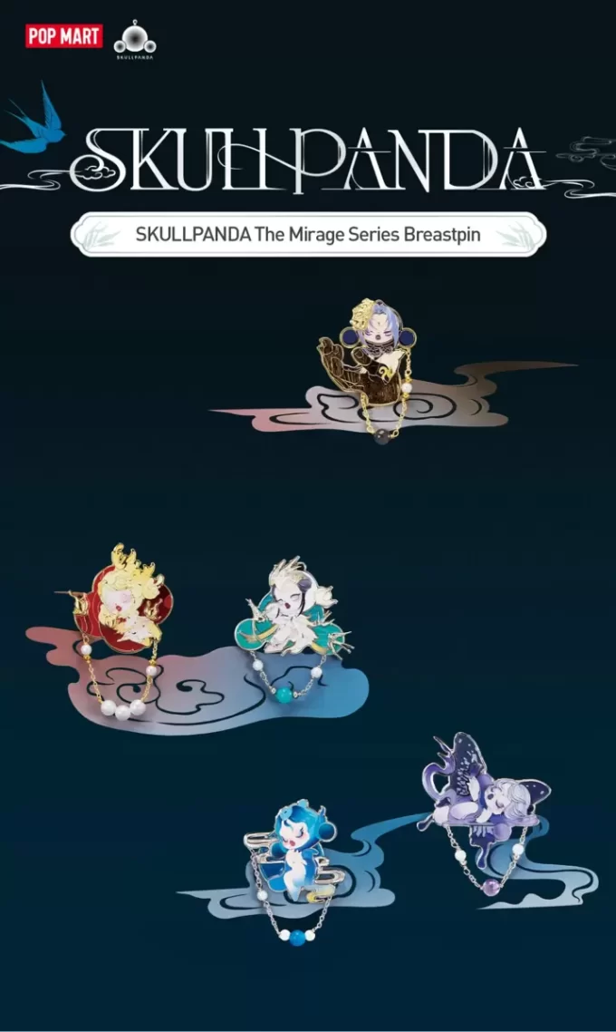 Skullpanda Agrafă de piept din seria Mirage